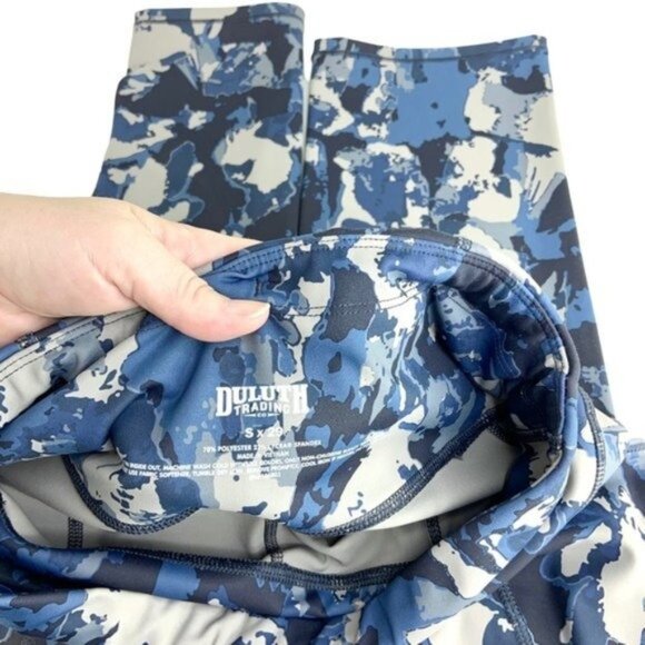 Duluth Noga Sculpting Blue Leggings Stash Pockets - Picture 7 of 9